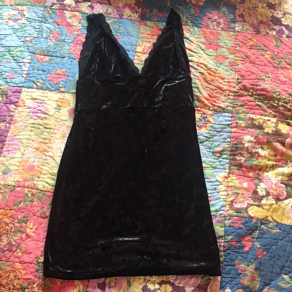 Free People stretch velvet mini dress